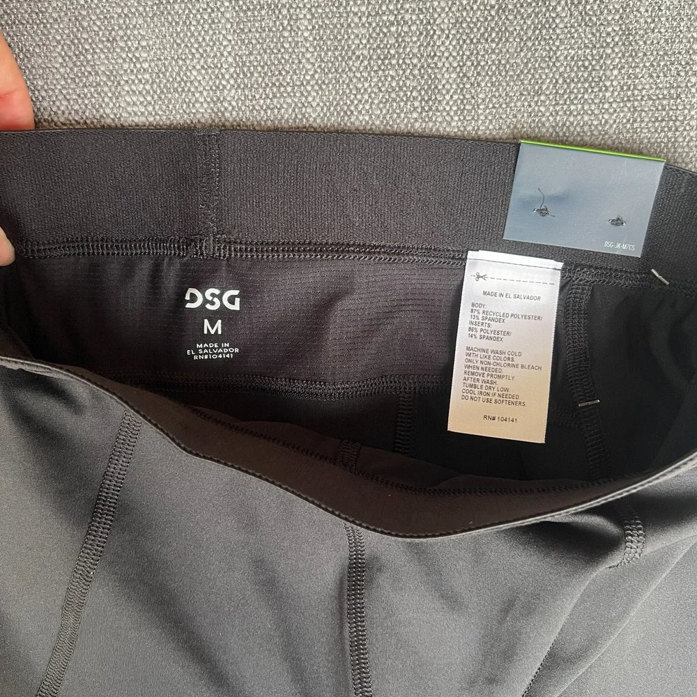 DSG Compression Shorts Mens M Black Athletic Gym Workout Tight Fit Base Layer